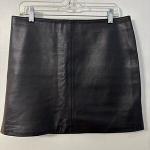 Old Navy Black Leather Skirt